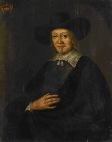 Portrait of Karel Reyniersz, Governor-General of the Dutch East Indies, anonymous, 1650 - 1675 Canvas Print