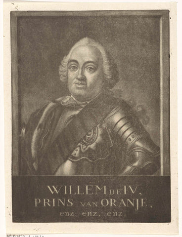 Portrait of William IV, Prince of Orange and Nassau, Rienk Jelgerhuis, 1770 Canvas Print