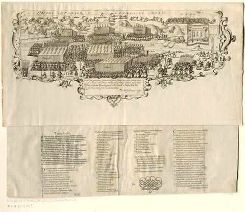 Text sheet with verses and a list of the victims fallen on the State side at the battle of the Leffingedijk, 1600, Henricus Mouthaen, 1600 Canvas Print