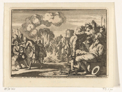 Atrocities under the Duke of Alva in the Netherlands, 1567, Jan Luyken, 1696 - 1698 Canvas Print