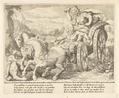 Beronica practices revenge with a stone, Zacharias Dolendo, after 1615 - before c. 1652 Canvas Print