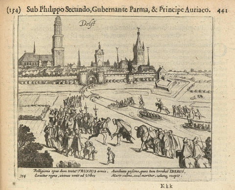 Truchsess is received in Delft, 1584, Simon Frisius, 1621 - 1622 Canvas Print