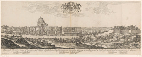 View of St. Peter's Basilica, Israel Silvestre, 1652 Canvas Print