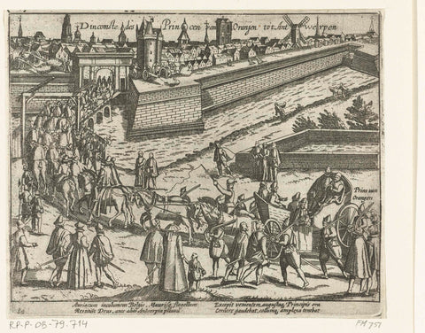 Entry of the Prince of Orange in Antwerp, 1577, anonymous, 1613 - 1615 Canvas Print