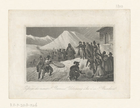 Passage of the Alps, 1800, anonymous, 1821 - 1899 Canvas Print