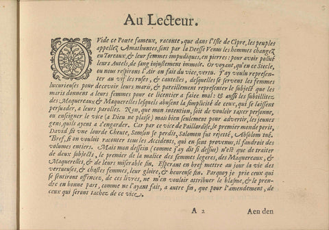 French foreword, Crispijn van de Passe (II), 1641 Canvas Print