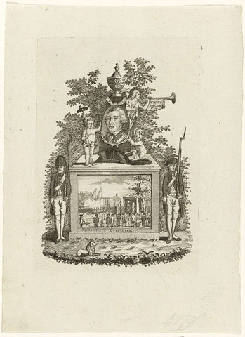 Monument to Abraham Valentine and the conquest of Kattenburg, 1787, anonymous, 1787 Canvas Print