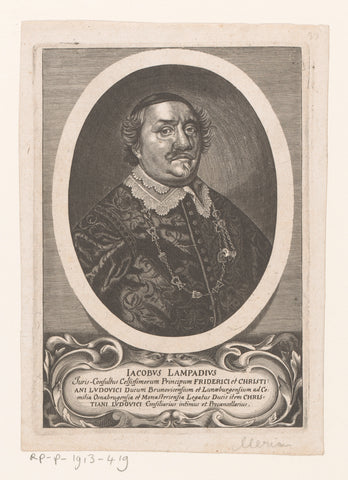 Portrait of Jacob Lampadius, Matthäus Merian (I), 1652 Canvas Print