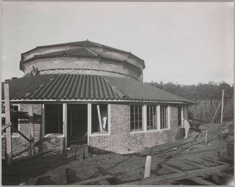 The construction of the Rijksbergplaats in Paasloo, 1942 Canvas Print