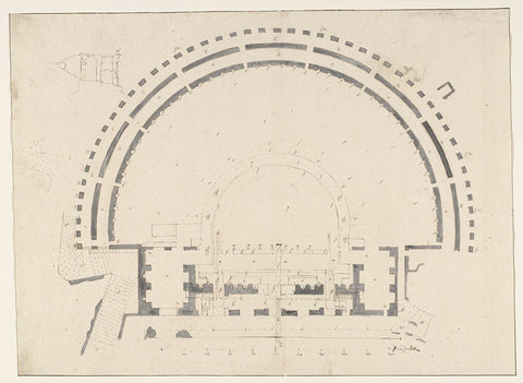 Map of the theater of Taormine, anonymous, 1778 Canvas Print