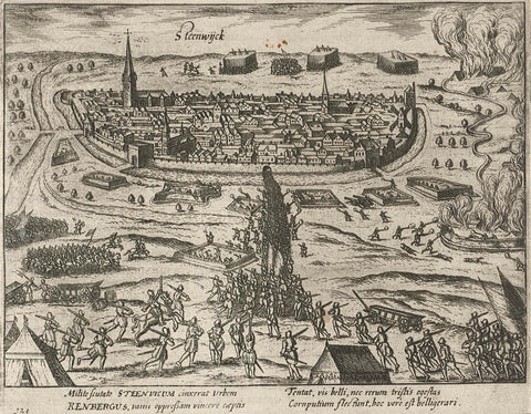 Ontzet van Steenwijk, 1581, anonymous, 1613 - 1615 Canvas Print