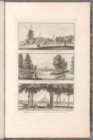 Views of the Zijlweg and the Oude Kolk in Haarlem, Hendrik Spilman, 1763 Canvas Print