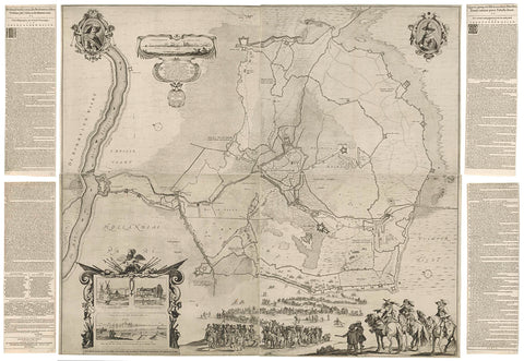 Large map showing the siege and capture of Den Bosch by Frederik Hendrik, 1629, Cornelis Danckerts (I) (attributed to), 1630 Canvas Print