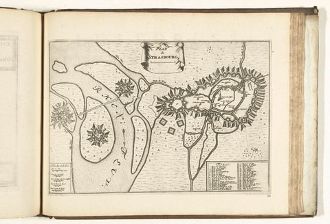 Map of Strasbourg, 1726, anonymous, 1726 Canvas Print