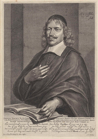 Portrait of Johannes Erasmus Blum, Jan de Visscher, 1674 Canvas Print