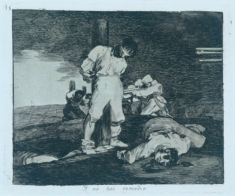 Executions of Prisoners Tied to Poles Standing, Francisco de Goya, 1863 Canvas Print