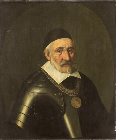 Portrait of Captain Charles de Heraugières, Commander of Breda, anonymous, 1590 Canvas Print