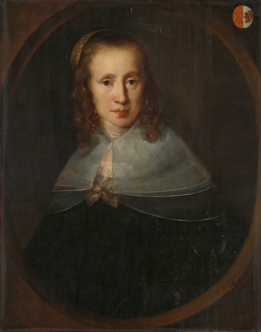 Portrait of Digna de Maets. First Wife of François Leydecker, Bernardus Swaerdecroon, 1640 - 1654 Canvas Print