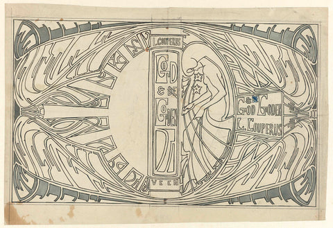 Band design for: Louis Couperus, God and Goden, 1903, Jan Toorop, in or before 1903 Canvas Print