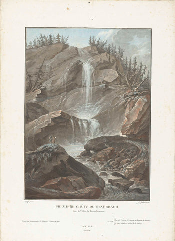 Waterfall of Stabbauch, Jean François Janinet, 1772 - 1785 Canvas Print