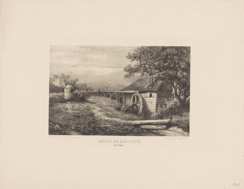 Watermill and baking oven, 13th century, Hendrik Dirk Kruseman van Elten, 1857 - 1864 Canvas Print