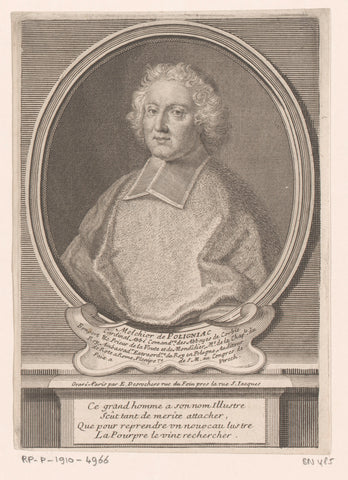 Portrait of Melchior de Polignac, Etienne Desrochers, c. 1726 Canvas Print