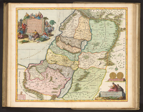 Map of the Holy Land, Dirk Janszoon van Santen, 1700 Canvas Print