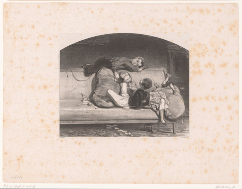 Title print for: Les enfants terribles, Paul Gavarni, in or after 1838 Canvas Print