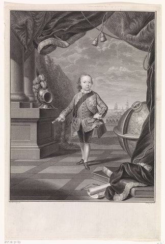 Portrait of Prince William V of Orange-Nassau, Pieter Tanjé, 1754 Canvas Print