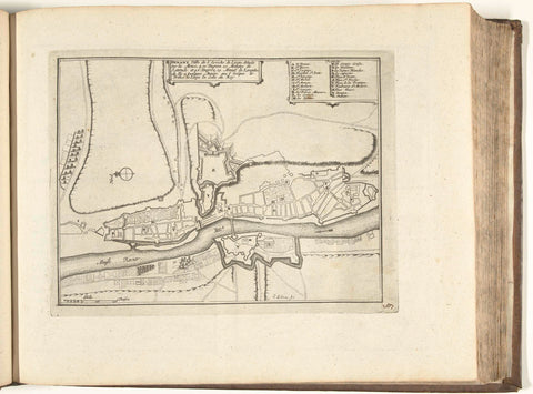 Map of Dinant, 1726, Laurens Scherm, 1726 Canvas Print