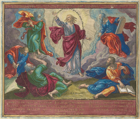 Transfiguration, Johann Sadeler (I), 1579 Canvas Print