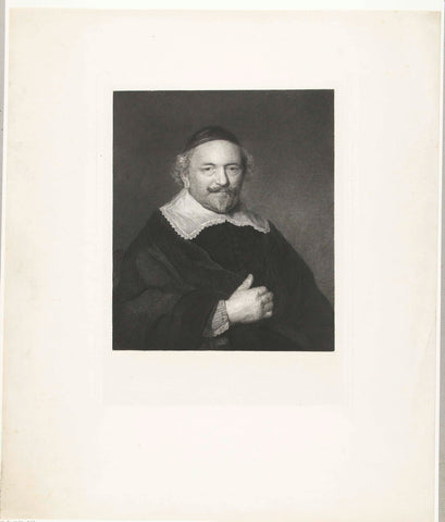 Portrait of a man, probably Augustijn Wtenbogaert (1577-1655), Johannes Arnoldus Boland, in or after 1861 Canvas Print