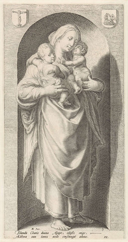 Love (Caritas), Jacob Matham, 1593 Canvas Print