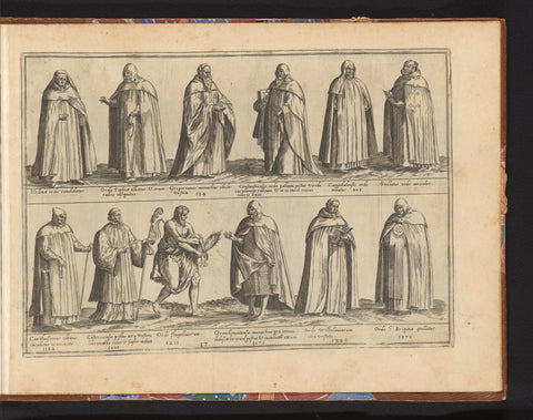 Twelve monks and monarchs from different orders, Abraham de Bruyn, in or before 1581 Canvas Print