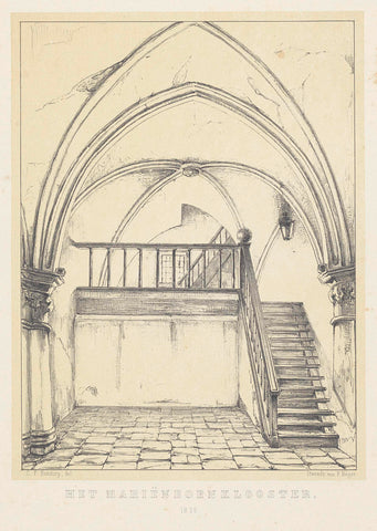 Interior of the Mariënborn monastery in Dordrecht, Carel Frederik Bendorp (II), 1872 Canvas Print