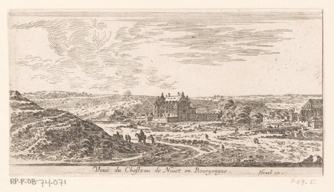 View of Château de Nuits, Israel Silvestre, 1650 Canvas Print