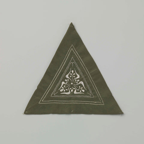 Triangular needlework with embroidery, Aagje Tiket, c. 1900 Canvas Print