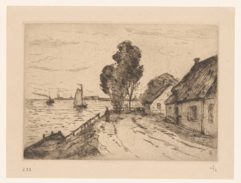 Village view in Kinderdijk, Carel Nicolaas Storm van 's-Gravesande, c. 1887 Canvas Print