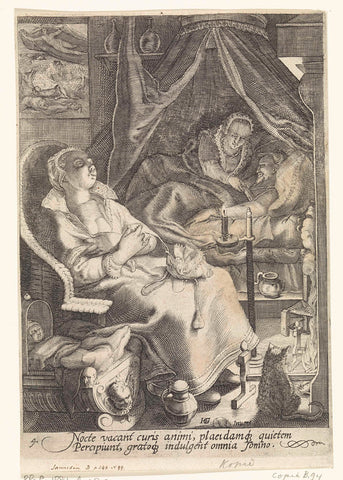 The Night, Jan Saenredam, 1657 - 1675 Canvas Print