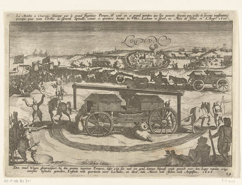 Capture of Lochem by Spinola and the flour wagons in his army, 1606, Monogrammist HVD, 1612 - 1648 Canvas Print