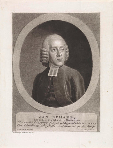 Portrait of Jan Scharp, Benjamin Samuel Bolomey, 1789 Canvas Print