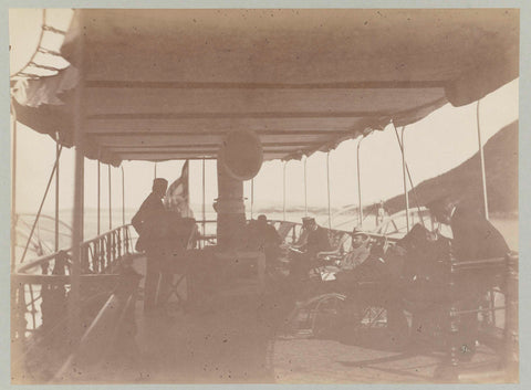 Company aboard the paddleboat de Hohenzollern, Paul Güssfeldt (attributed to), 1889 Canvas Print