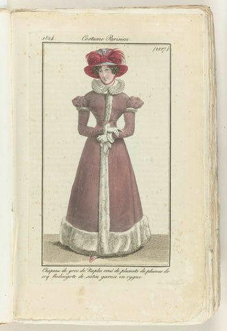 Journal des Dames et des Modes 1824, Costume Parisien (2227), anonymous, 1824 Canvas Print