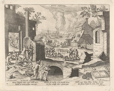 Iron Age, Jan Collaert (II), 1576 - 1628 Canvas Print