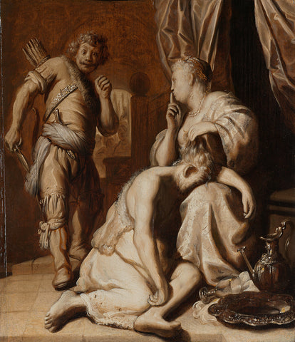 Samson and Delilah, Rembrandt van Rijn (attributed to), c. 1626 - c. 1630 Canvas Print