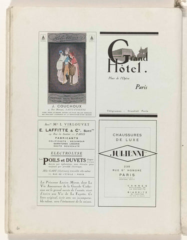 Art - Goût - Beauté, Feuillets de l' elegance féminine, Noël 1928, No. 100, 9th Year, p. 64, anonymous, 1928 Canvas Print