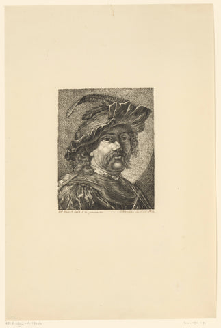 Self-portrait by Rembrandt, Jacobus Adrianus Weiland, 1820 Canvas Print