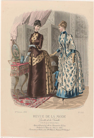 Revue de la Mode, Gazette de la Famille, Sunday, March 22, 1885, 14th Year, No. 690: Jupons & Corsets (...), anonymous, 1885 Canvas Print