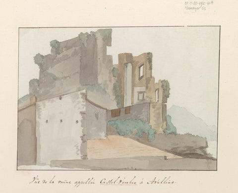 View of ruin, so-called Castel Vecchio, at Avellino, Louis Ducros, 1778 Canvas Print