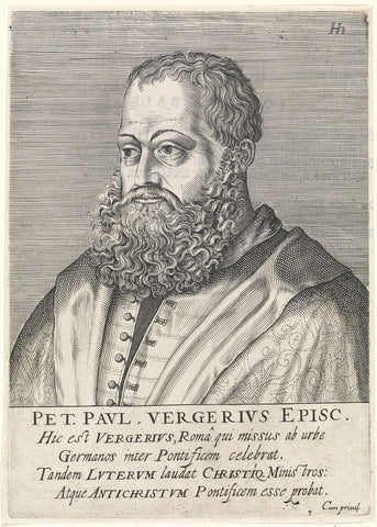 Portret van Pietro Paolo Vergerio, Hendrick Hondius (I), 1599 Canvas Print